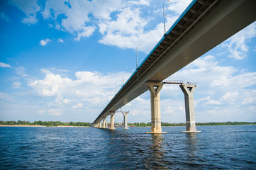 River under bridge