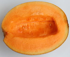 Yellow cut melon.