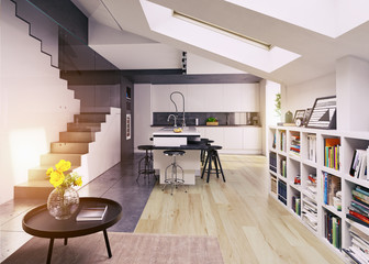 modern kitchen interior