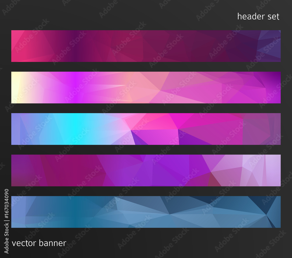 Wall mural design element web site header horizontal banner background02