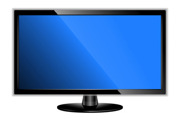 Fototapeta premium TV flat screen lcd, plasma realistic vector illustration