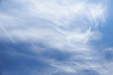 Clear blue sky cloudscape