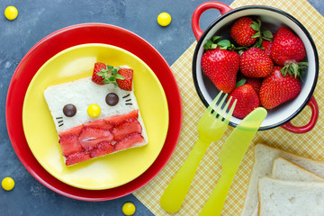 Funny animal toast for kids