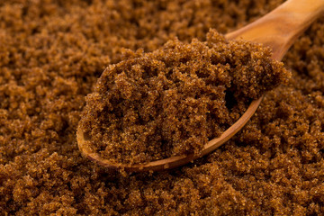 Brown sugar in spoon