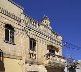 Street in Gudja. Malta
