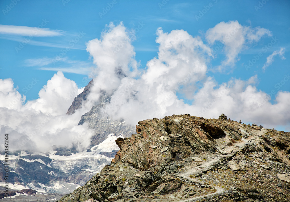 Wall mural gornergrat zermatt, switzerland, swiss alps