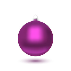 Christmas ball - purple - Decorated design.