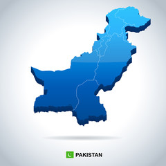 Pakistan - map and flag illustration