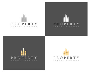 Real estate home logo, house property and building construction logo, vector template.