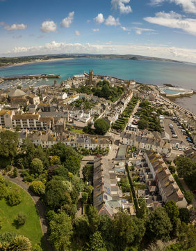 Aerial panorama of Penzance