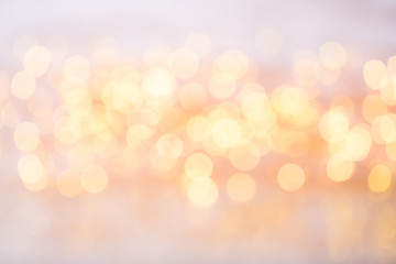 Abstract gold bokeh. Christmas and new year theme background.