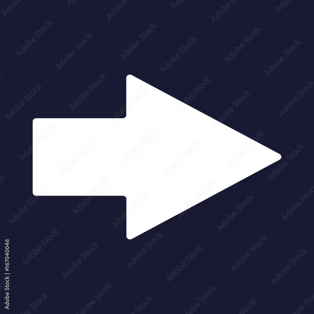 Poster vector arrow icon pointing to the right.