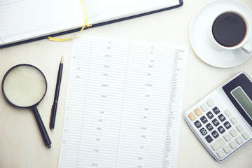 Different stationary on working table