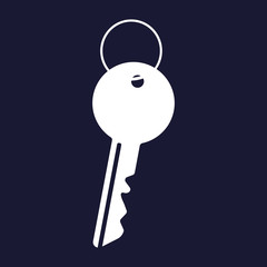 Vector icon of the key from the door of an apartment or office