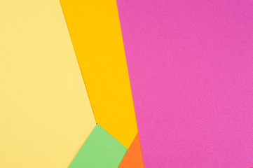 Abstraction from colored cardboard. Composed paper like a material design