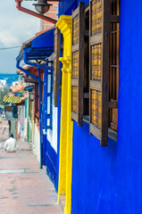 View on colorful colonial buildings in Bogota