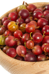 Red gooseberry isolated on white background