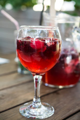 glass of cold lemonade