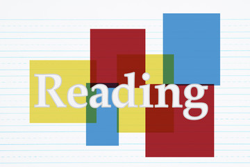 Retro lined paper with text Reading