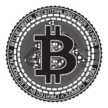 Bitcoin Black and White