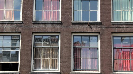 Façade d'un immeuble à Amsterdam (Pays-Bas)