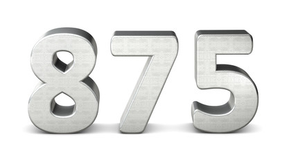 875 zahl silber 3d number silver struktur