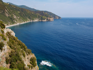 Fototapeta na wymiar Cinque Terre coast from Corniglia