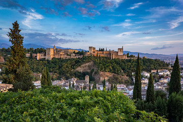 Fototapeta na wymiar Blick auf die Alhambra in Granade 
