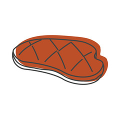 Steak grill in doodle style