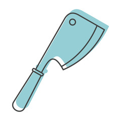 Axe for meat in doodle style
