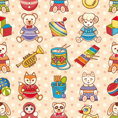 Child toy seamless pattern. Design element 