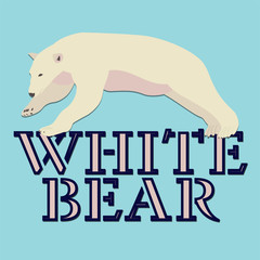 Polar white bear logo design