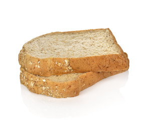 sliced bread isolated on white background