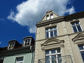 Sanierte Altbaufassaden, Brandenburg, Deutschland