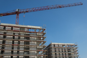 construction site big with cranes