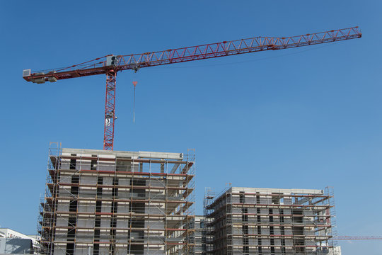 construction site big with cranes