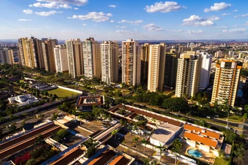 Wandaufkleber Aerial View of Ribeirao Preto city in Sao Paulo, Brazil © gustavofrazao