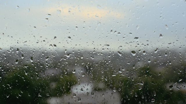 raindrops on a window pane