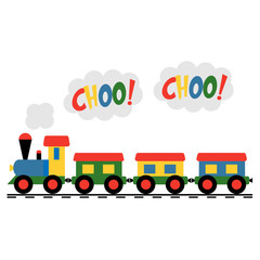 Vector illustration of a toy train