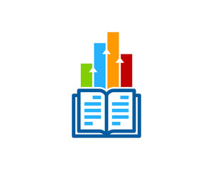 Fototapeta premium Stats Book Icon Logo Design Element