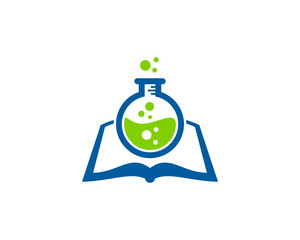 Lab Book Icon Logo Design Element