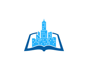 Town Book Icon Logo Design Element
