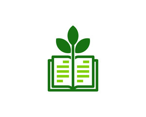 Green Book Icon Logo Design Element