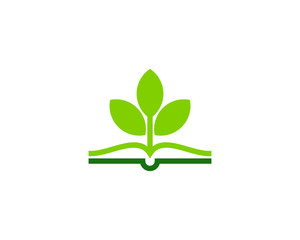 Book Nature Icon Logo Design Element
