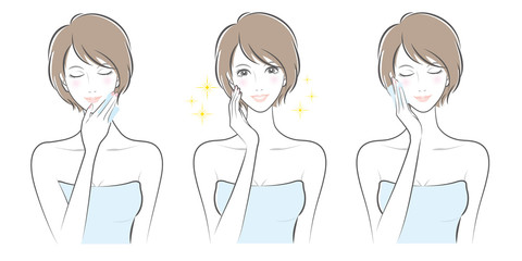 女性の表情 / スキンケア