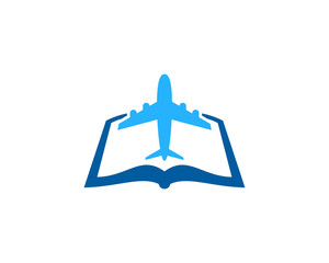 Book Travel Icon Logo Design Element