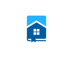 Book House Home Icon Logo Design Element