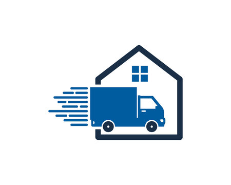 Delivery Home Icon Logo Design Element