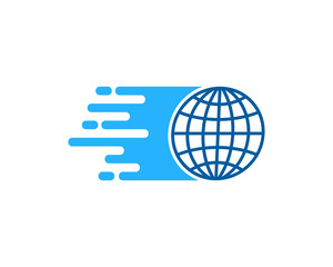 World Delivery Icon Logo Design Element