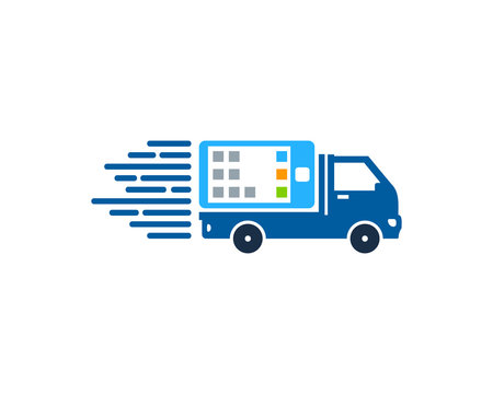 Mobile Delivery Icon Logo Design Element